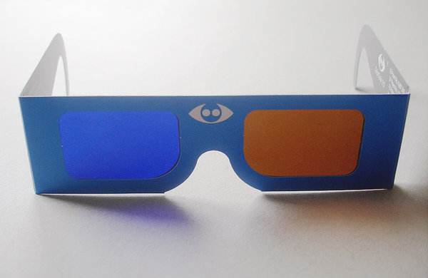 ColorCode Anaglyphen 3-D Brille amber/dunkelblau