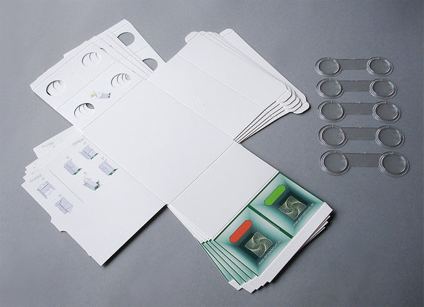 Stereo Bildbetrachter im Postkartenformat (CC), faltbar, weiß - Bausatz (ohne Stereobild)