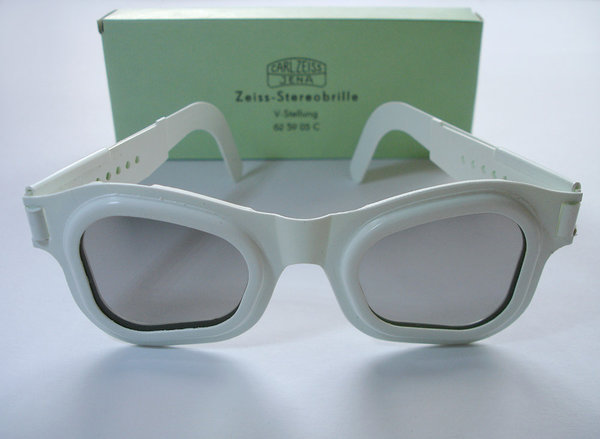 Zeiss-Stereobrille mit Polfilter, linear 45˚/135˚, aus Glas