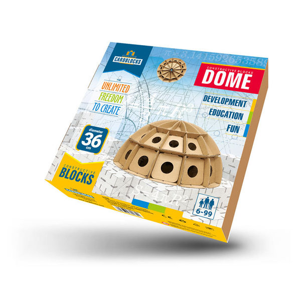 CARDBLOCKS „DOME“ (Kuppel) - Set Konstruktionsblöcke aus Pappe zum Selberbauen