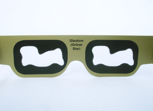Set Simulationsbrillen Augenkrankheiten - 5 verschiedene Brillen / mit Fremdaufdruck, 50% Rabatt